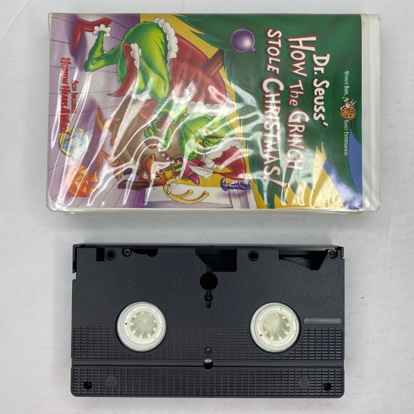 Warner Bros Dr Seuss Grinch Stole Christmas Horton Hears Who VHS Tape Clamshell - Picture 6 of 9